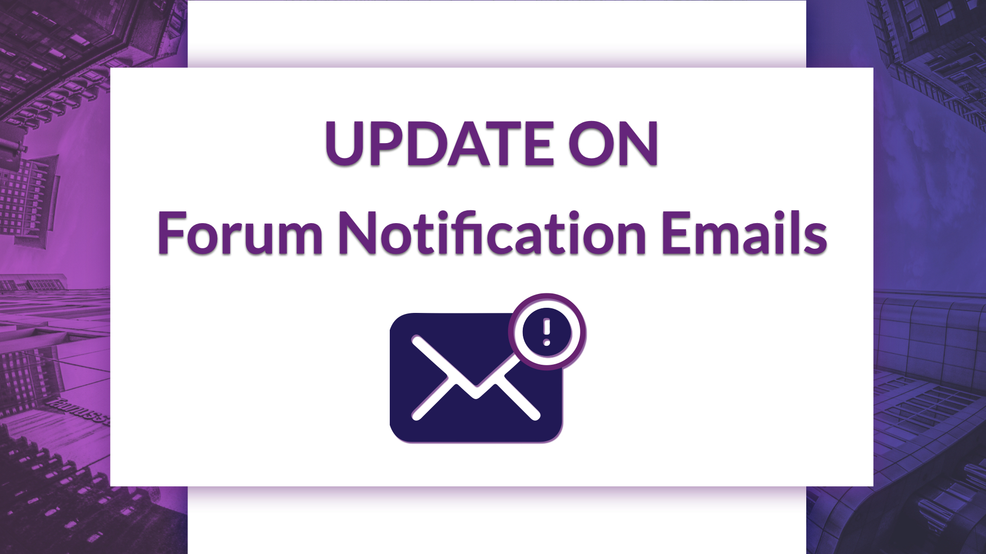 Update on Forum Notification Emails